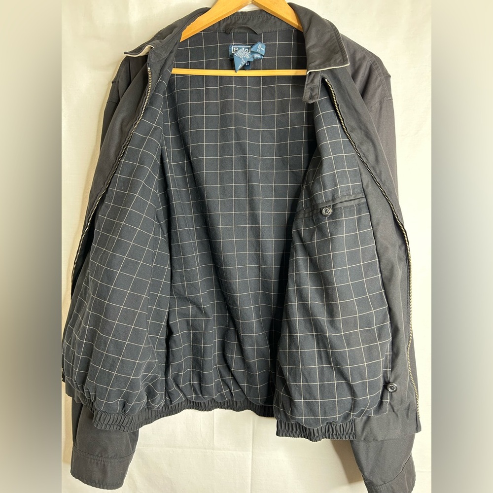 Polo Ralph Lauren Harrington Black and Tan Lined Jacket Size XL - Picture 7 of 9